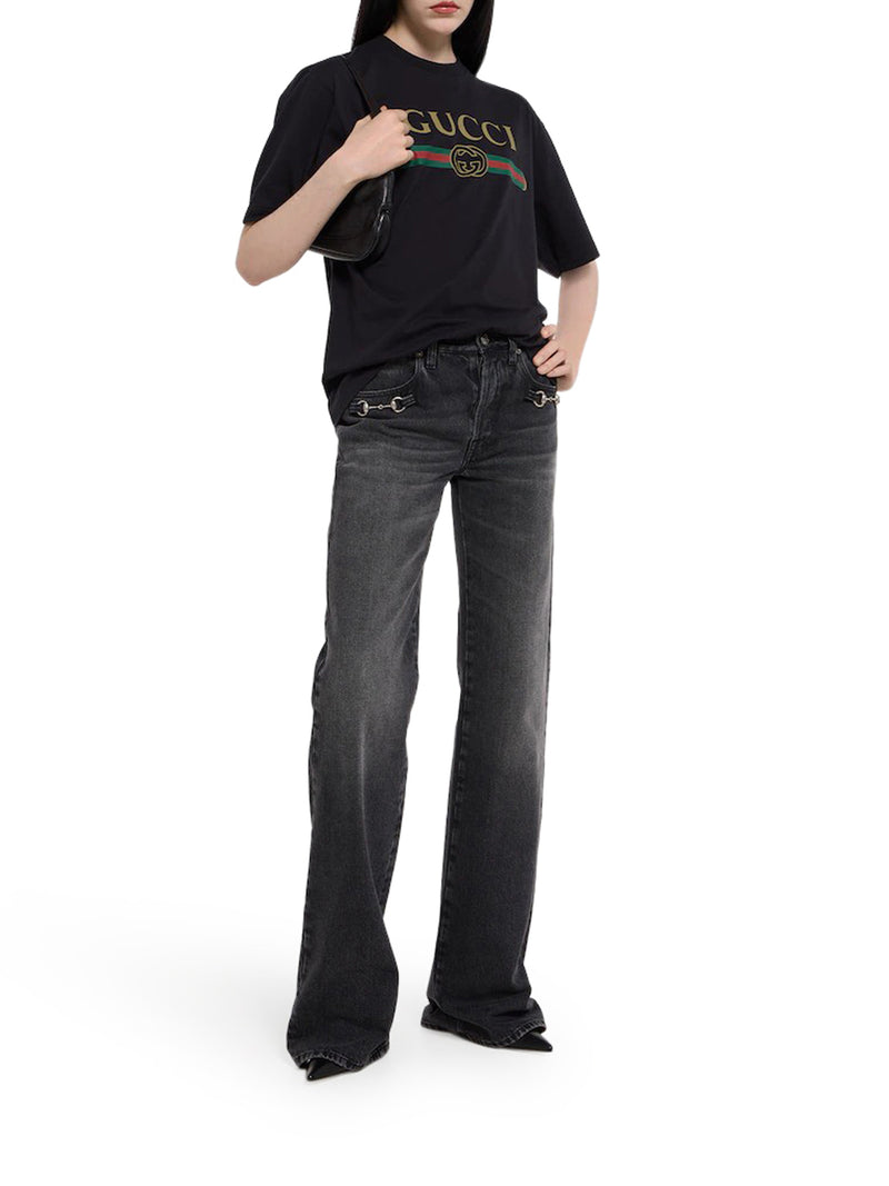 T-SHIRT IN JERSEY DI COTONE E SETA CON STAMPA