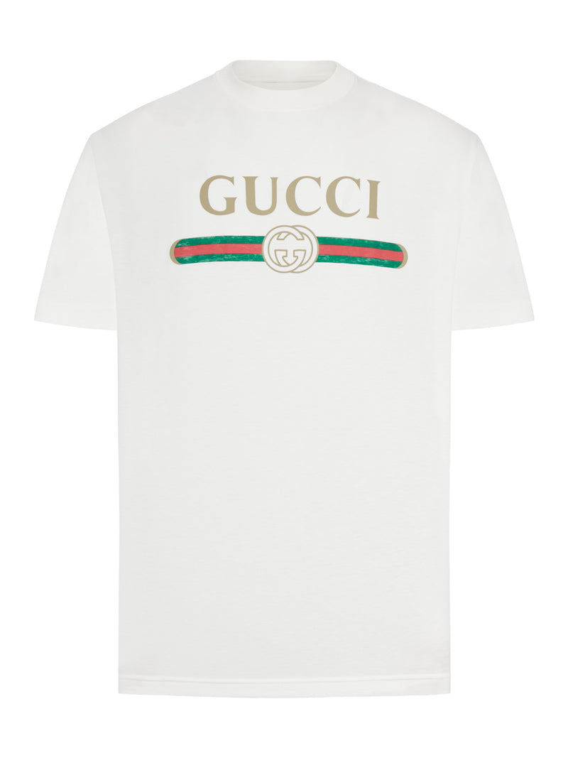 T-SHIRT IN JERSEY DI COTONE E SETA CON STAMPA