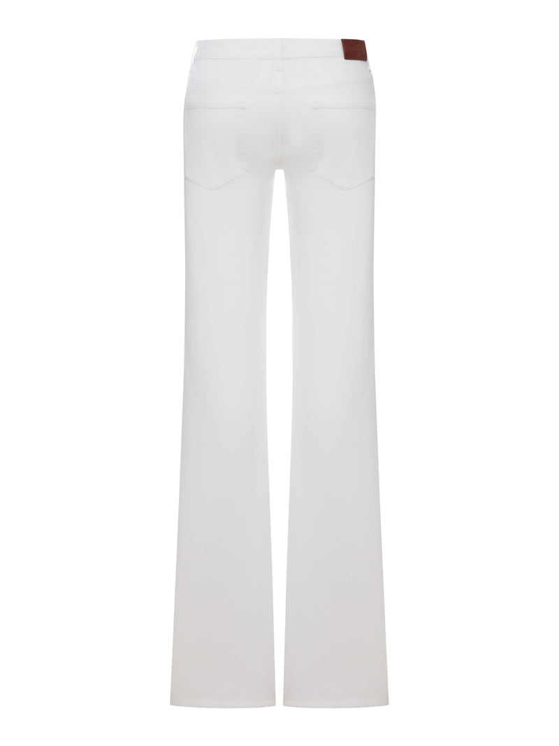 JEANS FLARE BIANCHI CON MORSETTI