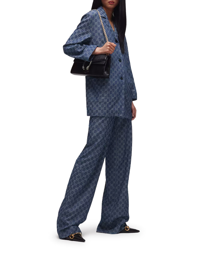 GIACCA IN DENIM DI COTONE GG JACQUARD