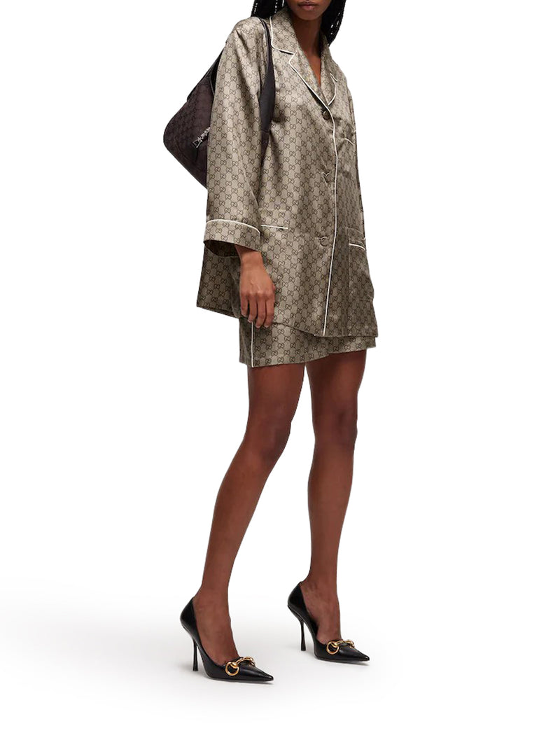 CAMICIA IN TWILL DI SETA STAMPATA