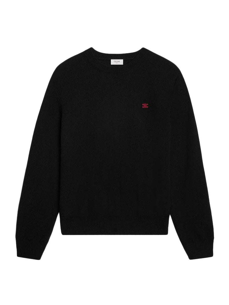 MAGLIA IN LANA FINE CON RICAMO TRIOMPHE