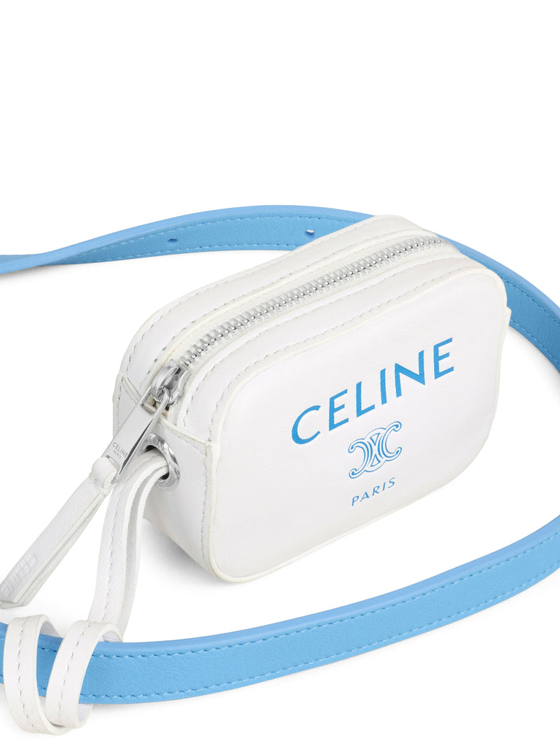 BORSA MESSENGER CON CHARM IN PELLE DI VITELLO LISCIA E AGNELLO