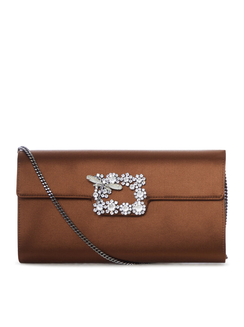 CLUTCH DRAGONFLY FLOW IN RASO CON FIBBIA GIOIELLO