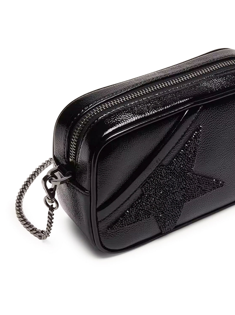 MINI STAR BAG IN PELLE NERA E STELLA CON CRISTALLI SWAROVSKI