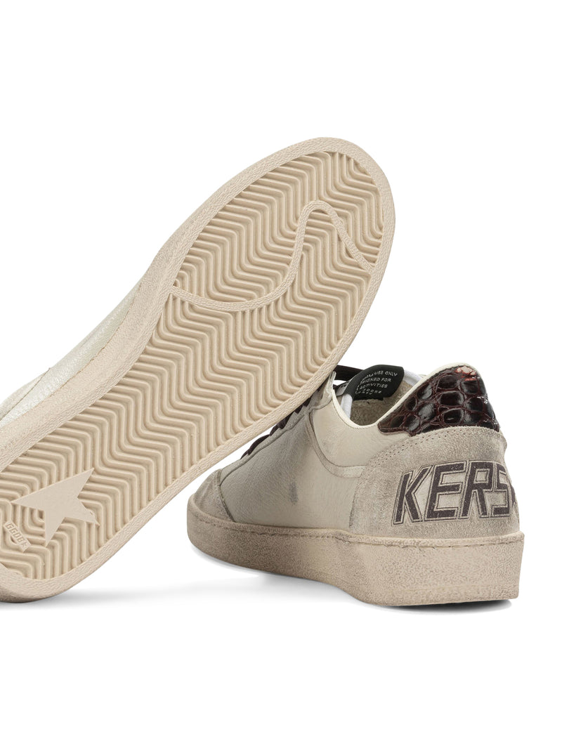 SNEAKERS BALL-STAR IN PELLE CON INSERTI CROCO