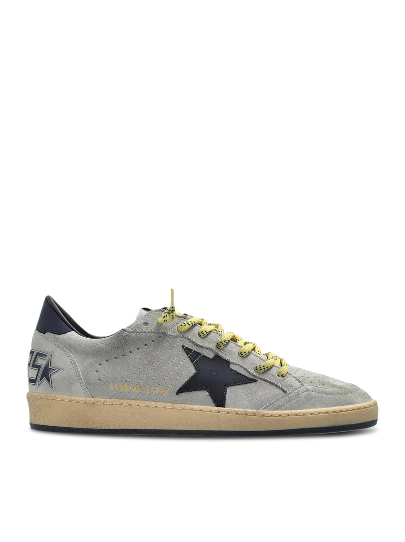 BALL-STAR IN SUEDE GRIGIO CON STELLA E PATCH BLU