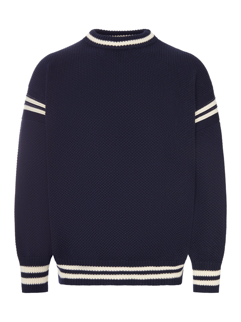 MAGLIONE BOXY CON LOGO RICAMATO