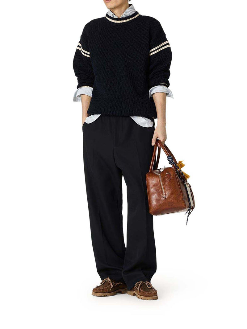 MAGLIONE BOXY CON LOGO RICAMATO