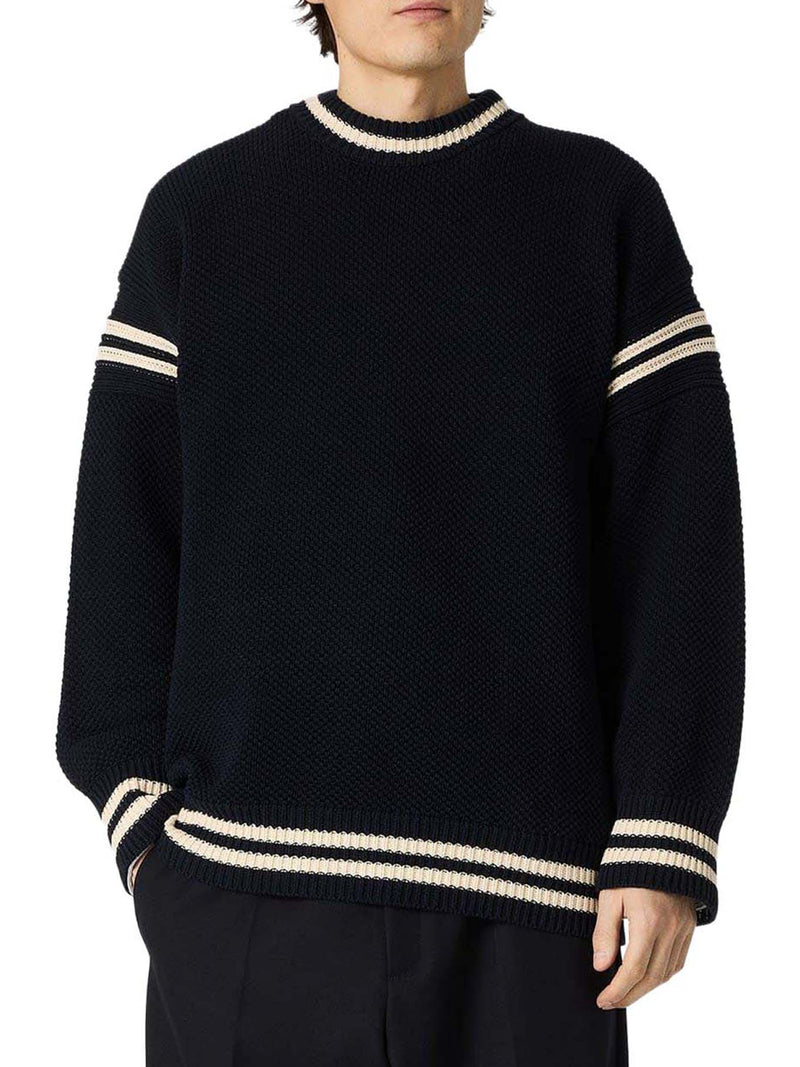 MAGLIONE BOXY CON LOGO RICAMATO