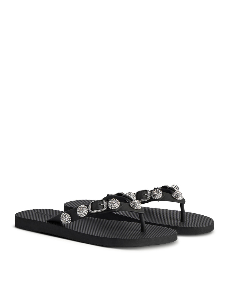 SLIPPERS INFRADITO CAGOLE IN GOMMA NERA