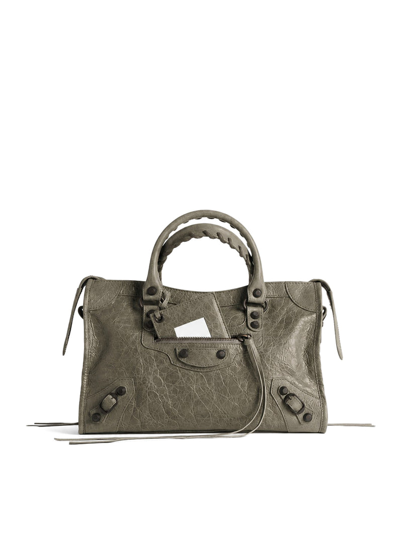 BORSA LE CITY PICCOLA IN PELLE DI AGNELLO ARENA CON FINITURE OTTONE