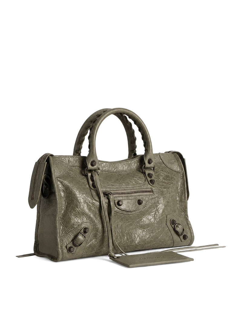 BORSA LE CITY PICCOLA IN PELLE DI AGNELLO ARENA CON FINITURE OTTONE