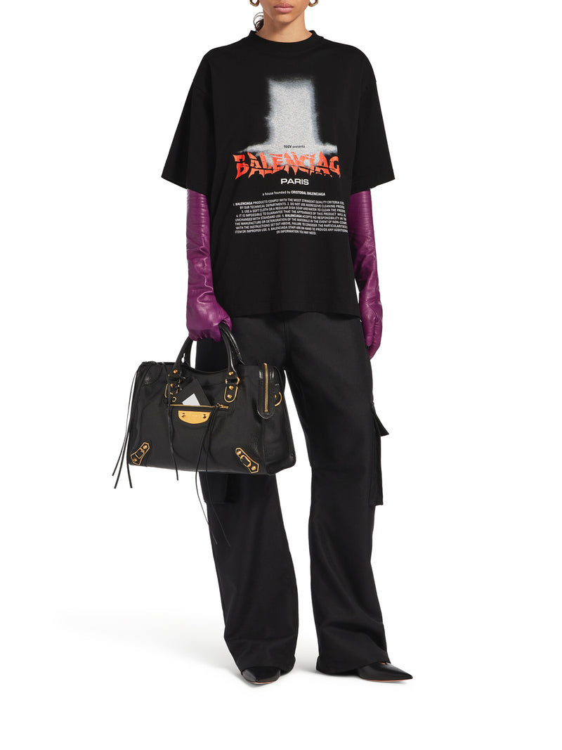 T-SHIRT OVERSIZE THE DOOR IN JERSEY NERO DRY