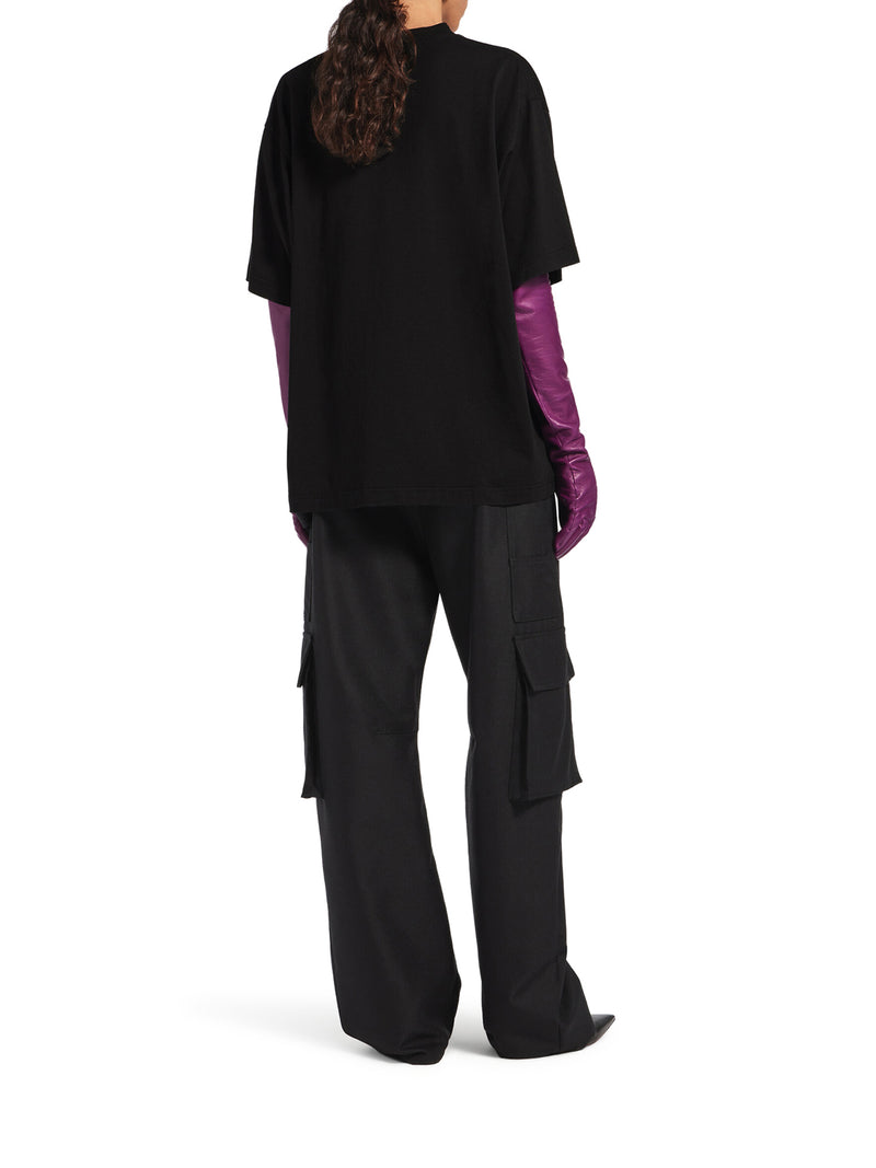 T-SHIRT OVERSIZE THE DOOR IN JERSEY NERO DRY