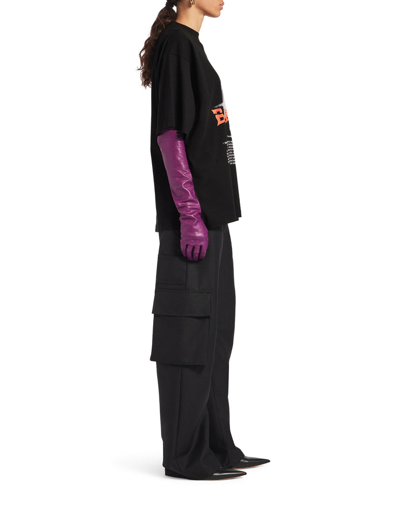 T-SHIRT OVERSIZE THE DOOR IN JERSEY NERO DRY