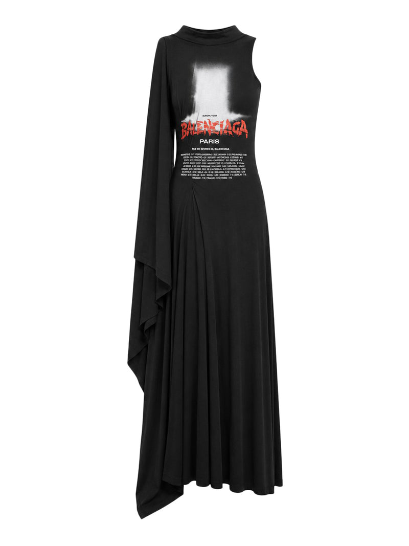 ABITO DRAPPEGGIATO THE DOOR LUNGO DA DONNA IN NERO