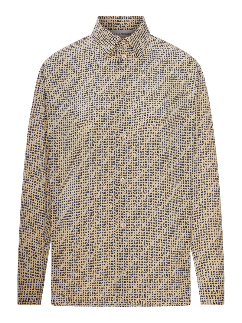 CAMICIA MONOGRAM IN CRÊPE DI SETA