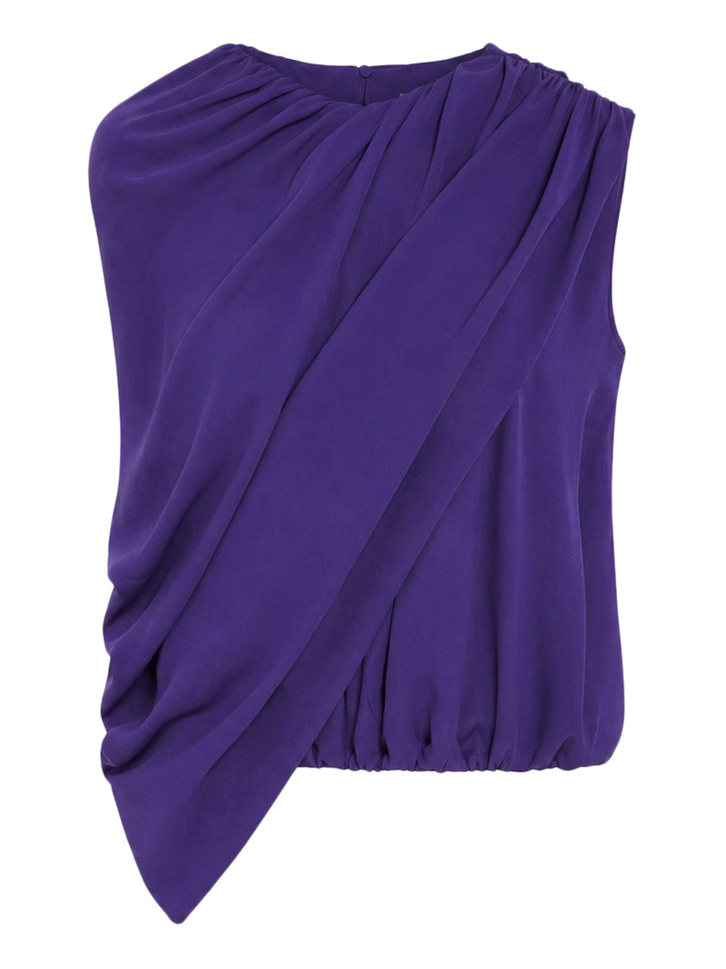 TOP MANTELLA IN CADY DI SETA