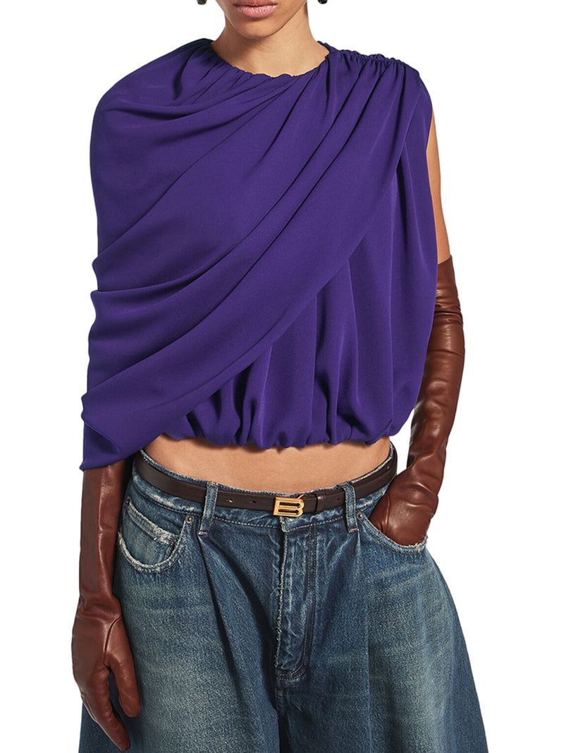 TOP MANTELLA DA DONNA IN VIOLA