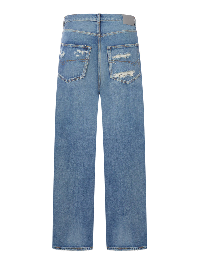 JEANS BAGGY IN DENIM ORGANICO BLU SCURO