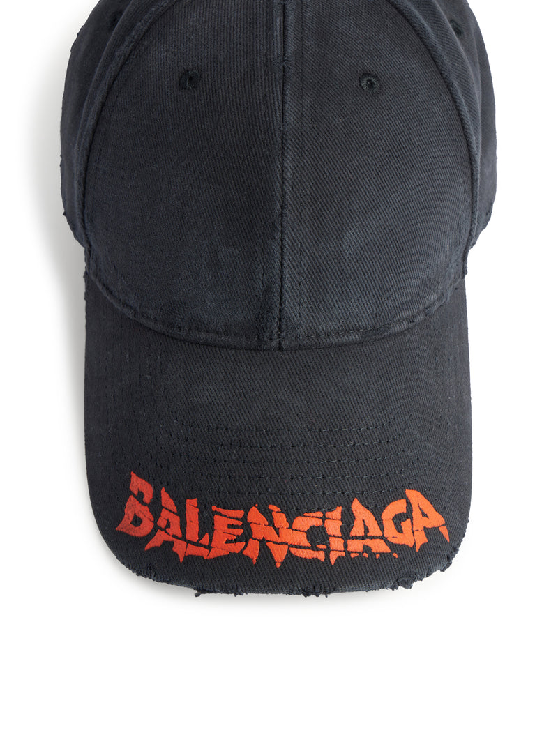 CAPPELLO LOGO IN DRILL DI COTONE NERO