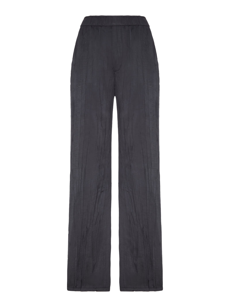 PANTALONI AMPI IN RASO STROPICCIATO