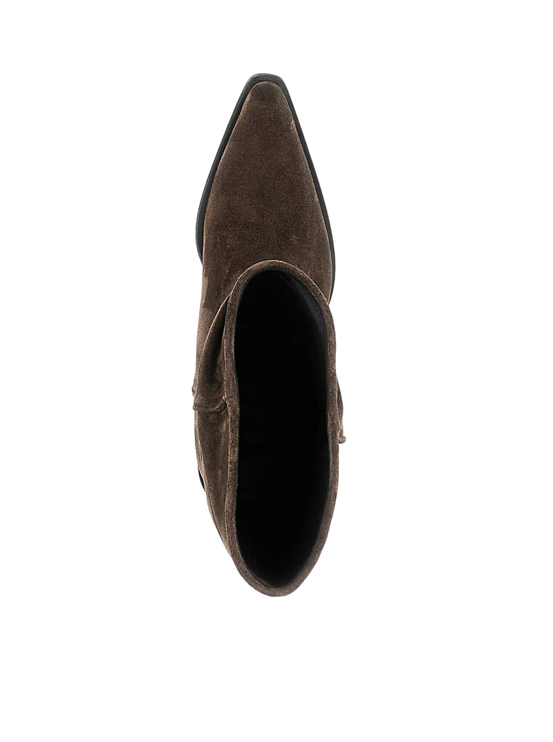 STIVALI WESTERN `CLIVE` IN PELLE SCAMOSCIATA
