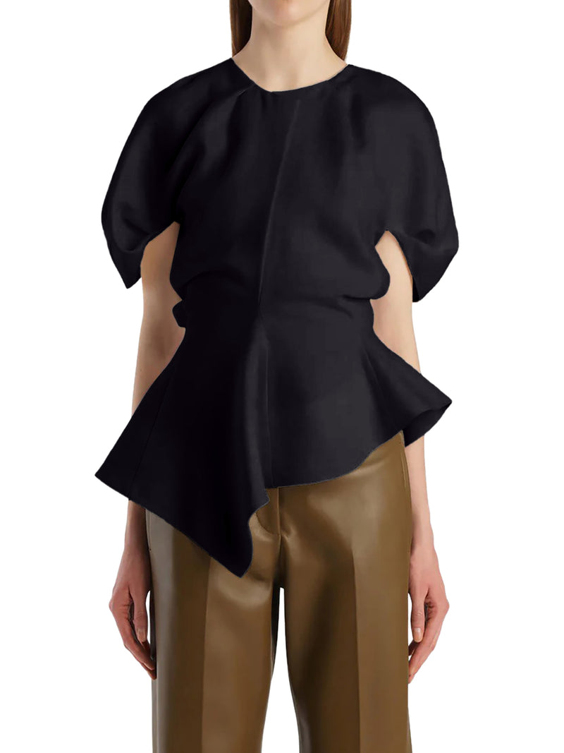 RUMI TOP IN MISTO LINO