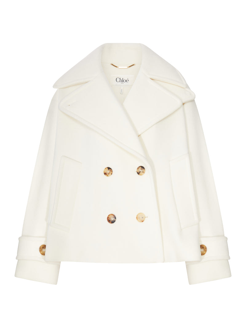 CAPPOTTO CORTO OVERSIZE IN LANA