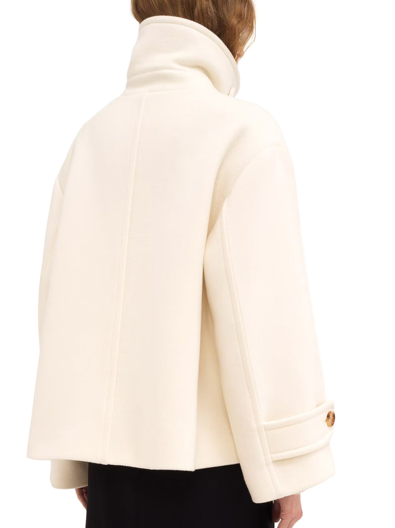 CAPPOTTO CORTO OVERSIZE IN LANA