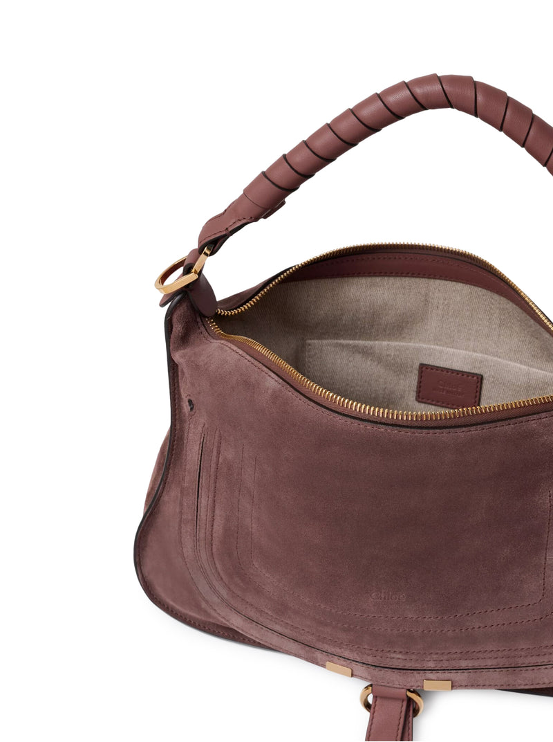 BORSA A SPALLA MARCIE PICCOLA IN PELLE SCAMOSCIATA