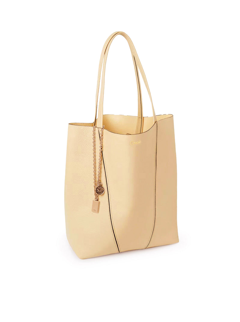 TOTE BAG CHLOÉ SPIN IN PELLE GRANATA