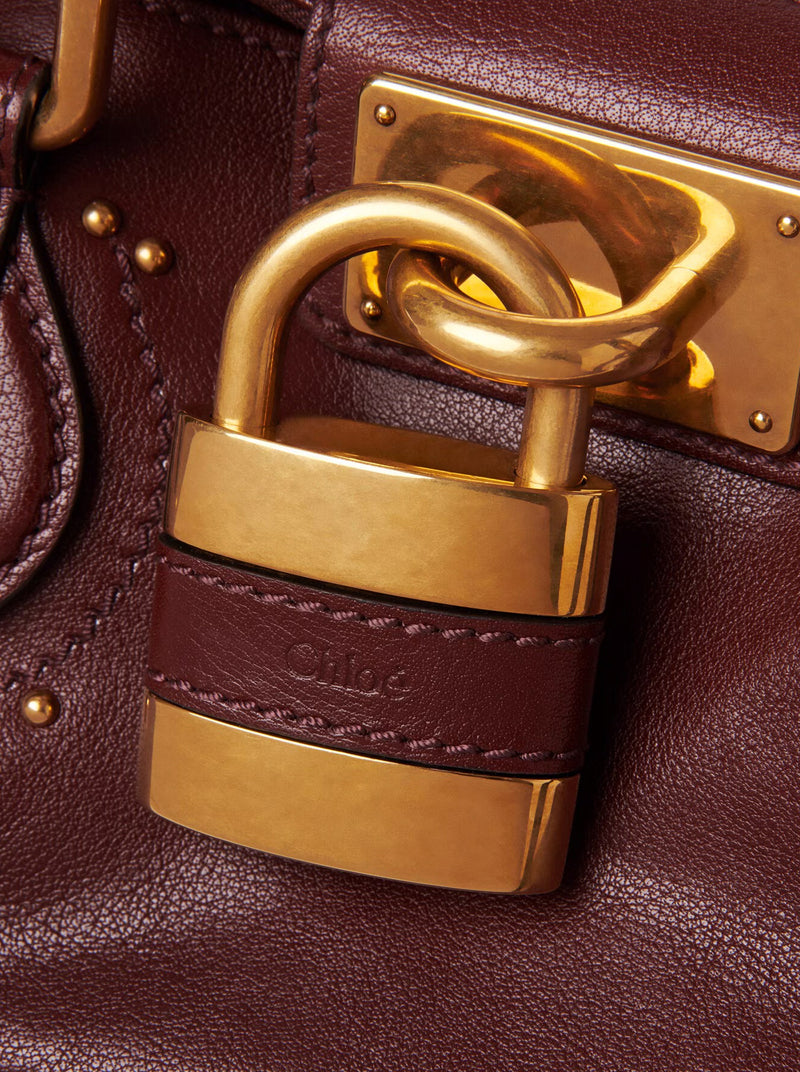 BORSA PADDINGTON IN PELLE GRANATA