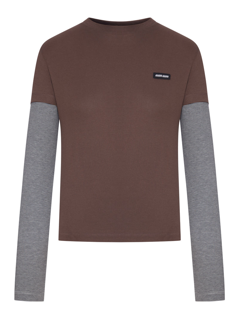 T-SHIRT A MANICHE LUNGHE LAYERED