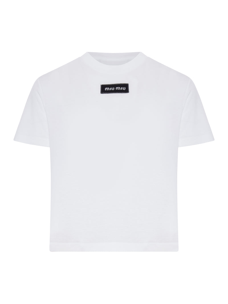 T-SHIRT IN JERSEY DI COTONE CON LOGO APPLICATO