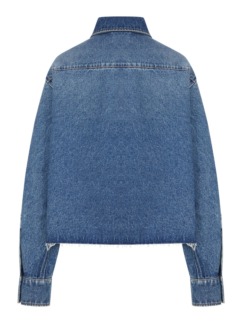 CAMICIA IN DENIM CON LOGO