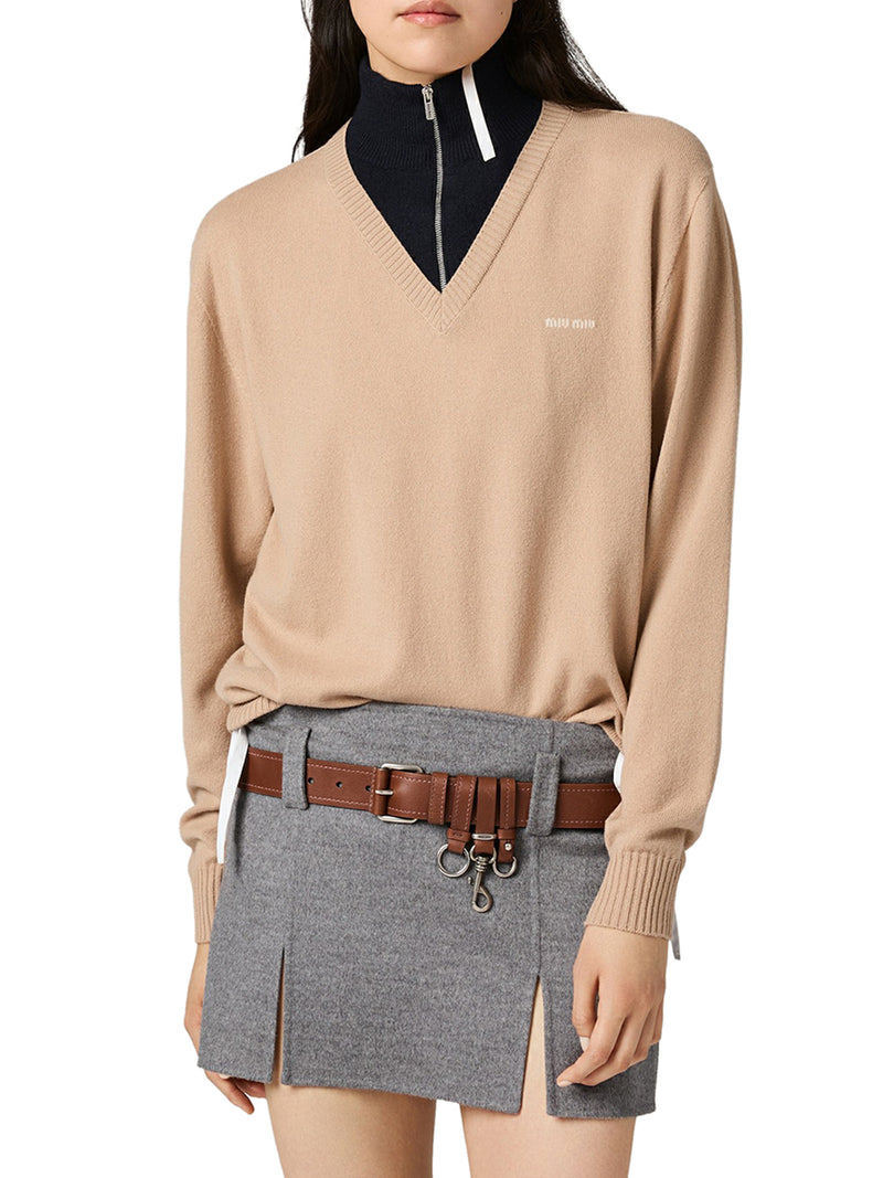 MAGLIA COLLO ALTO IN CASHMERE