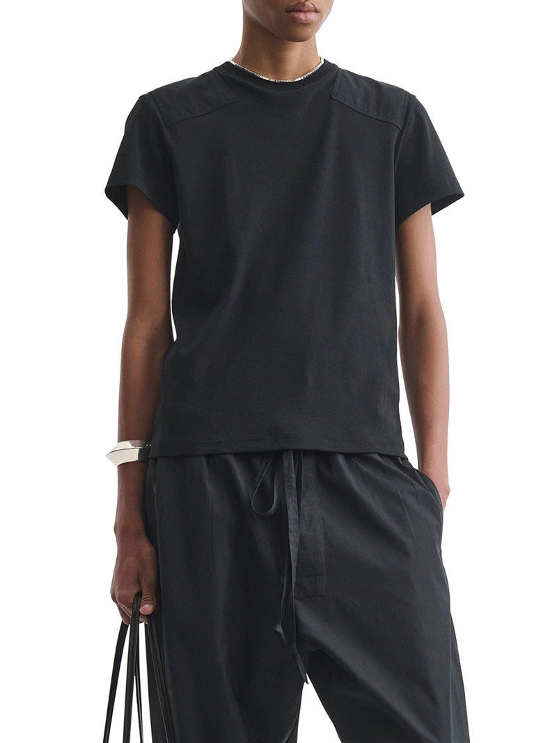 T-SHIRT CON TOPPE IN COTONE NERO