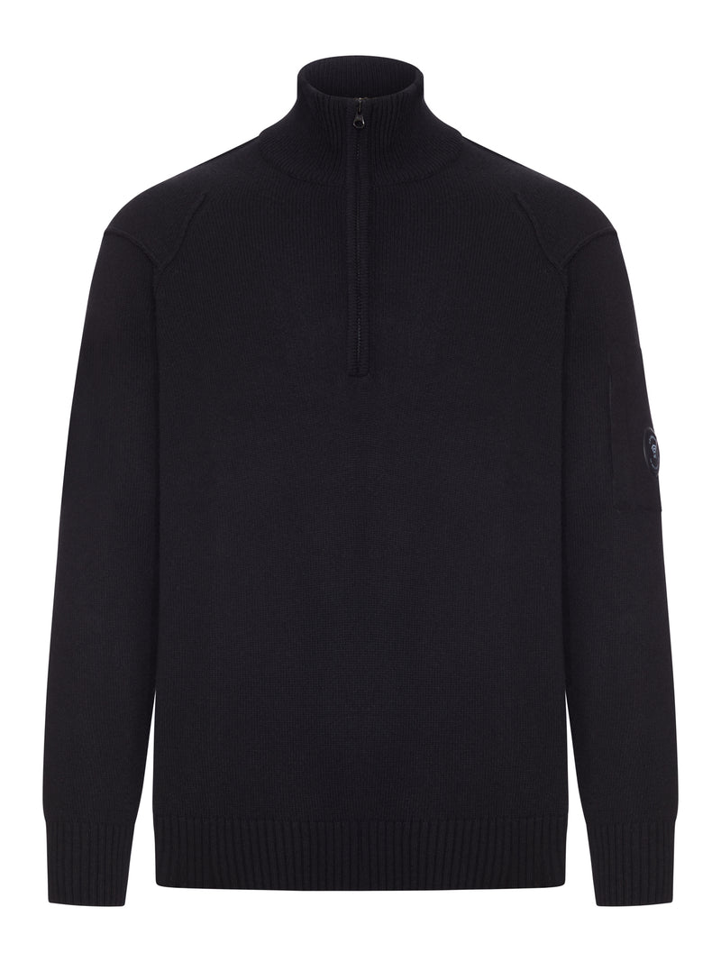 MAGLIONE IN LANA A COLLO ALTO CON ZIP