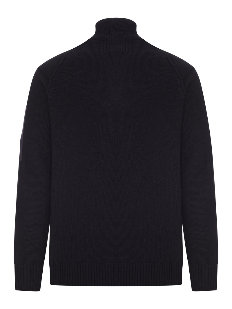 MAGLIONE IN LANA A COLLO ALTO CON ZIP