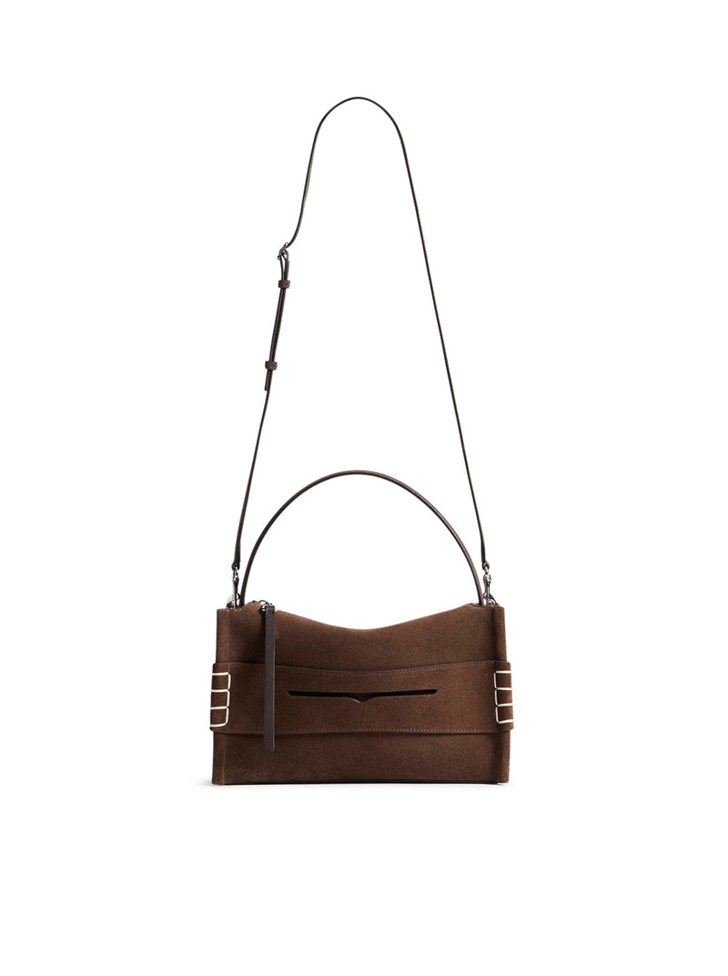 LOAFER BAG IN SUEDE MARRONE