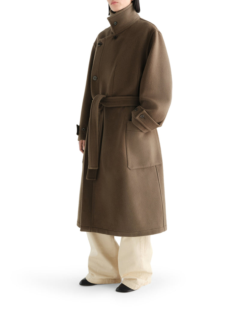 CAPPOTTO LUNGO IN LANA CON CINTURA