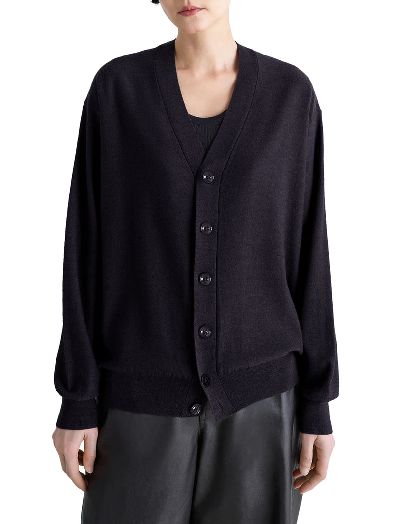 CARDIGAN RELAXED TWISTED IN MISTO LANA MERINO