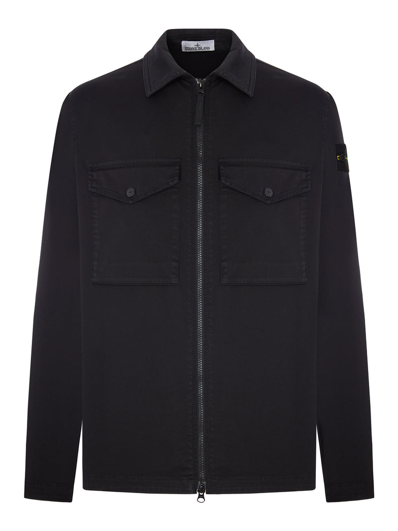 OVERSHIRT IN COTONE CON BADGE STONE ISLAND