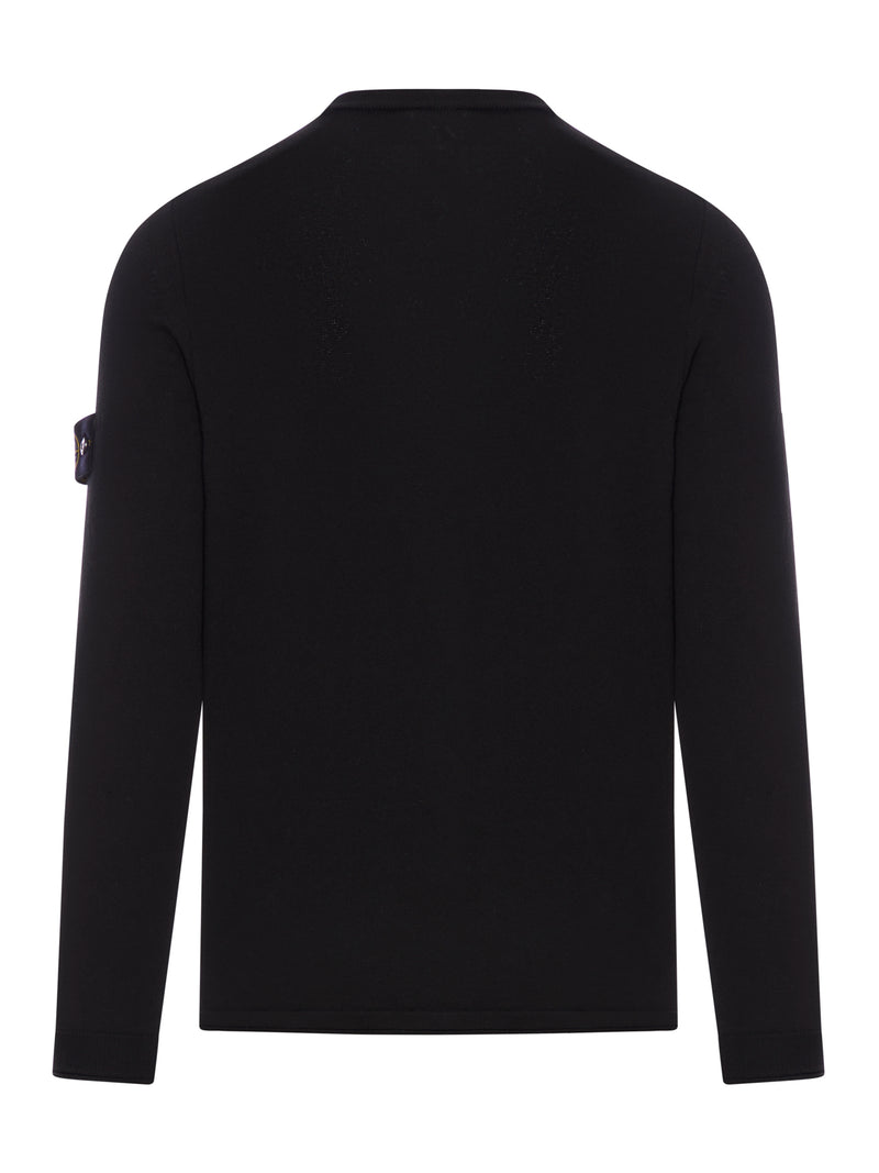 MAGLIA IN LANA GIROCOLLO CON BADGE