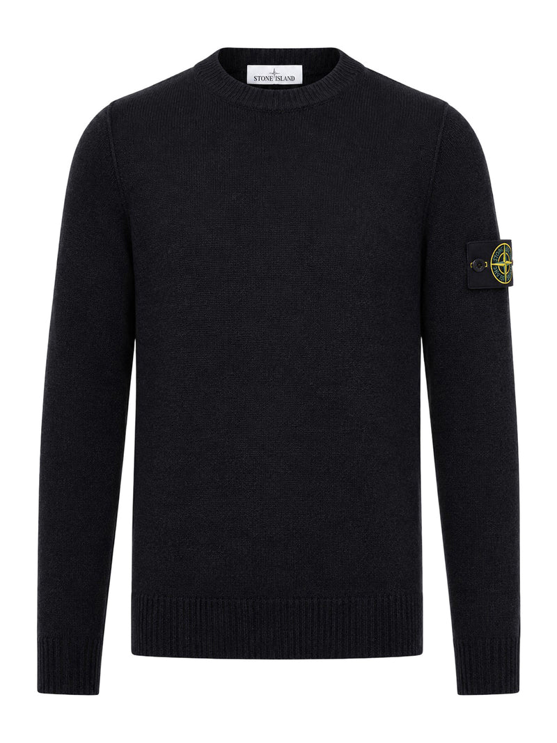 MAGLIONE EFFETTO MELANGE CON LOGO COMPASS
