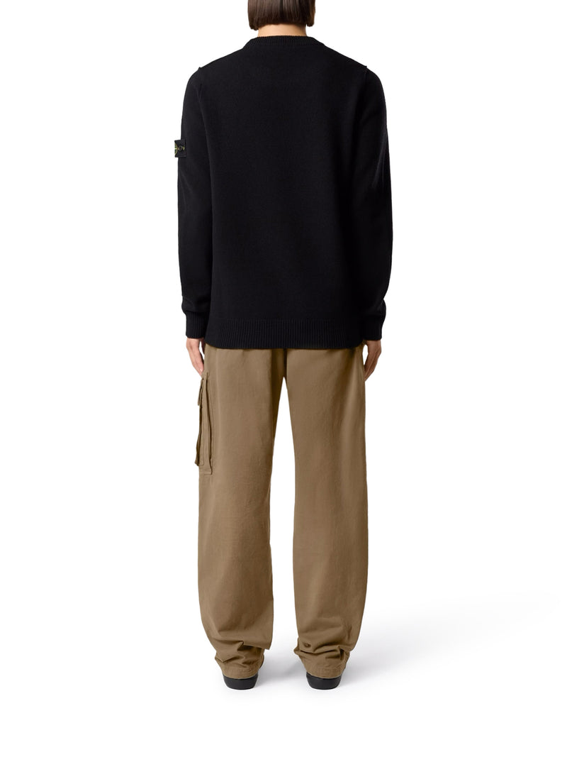 MAGLIONE EFFETTO MELANGE CON LOGO COMPASS
