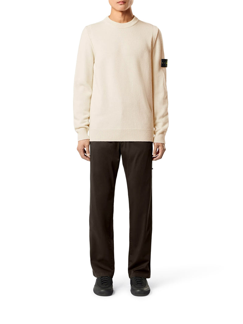 MAGLIONE EFFETTO MELANGE CON LOGO COMPASS