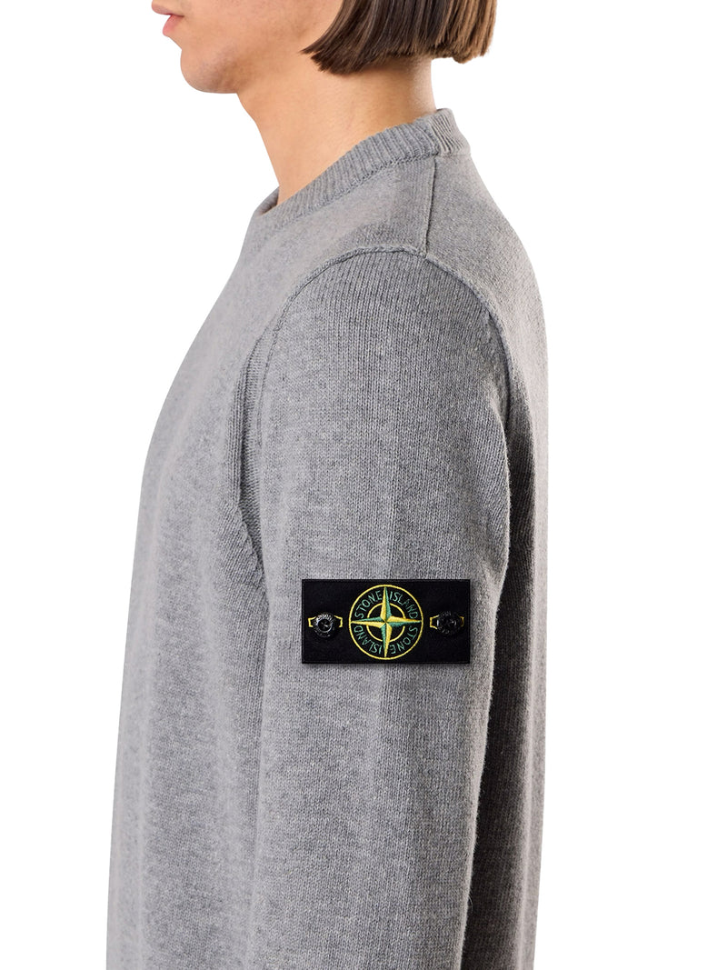 MAGLIONE EFFETTO MELANGE CON LOGO COMPASS